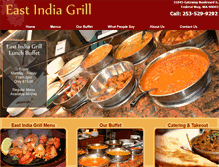 Tablet Screenshot of eastindiagrillwa.com